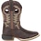 Durango Kids Western Boot, 2 M, Leather, 8 in H, Dark Bay DBT0219C - alternate 5